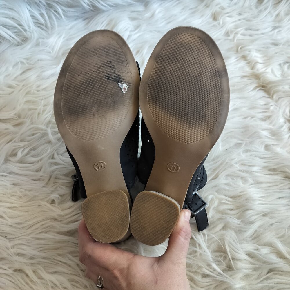 Universal Thread Black Open Toe Open Back Sandal … - image 4